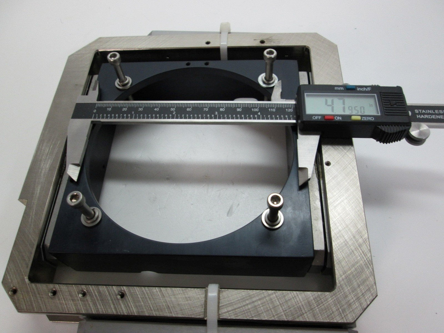 Used 7.5" Custom Gimbal Optical Laser Lens Mount Fully Adjustable Lens OD 4.79"