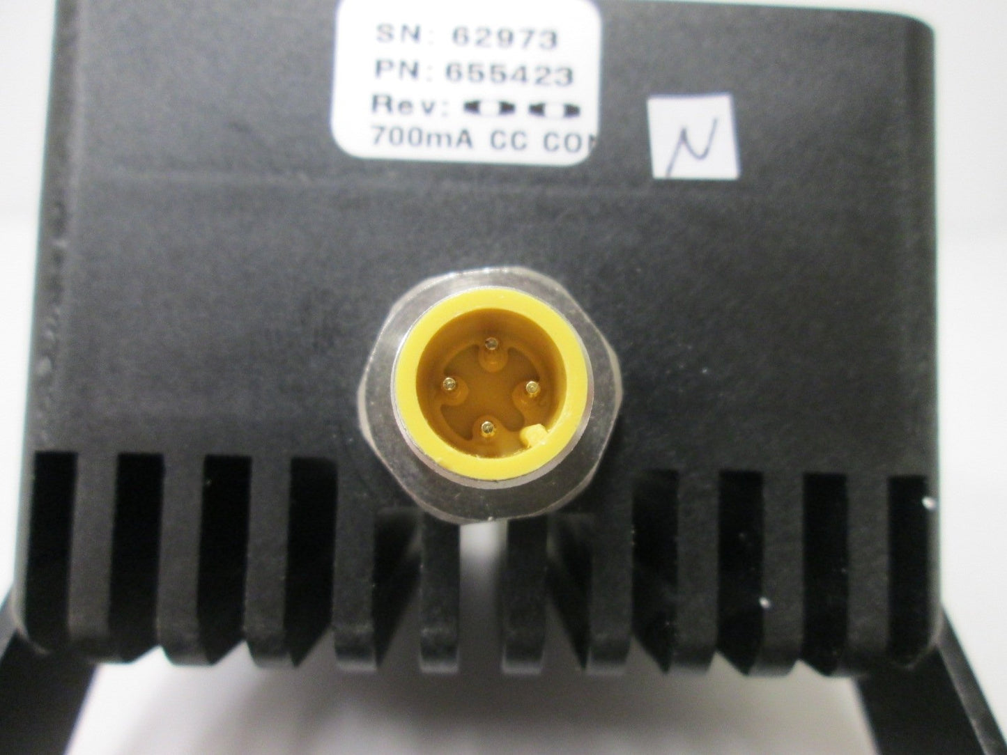 Used RVSI NER 655423 Large Area LED Light, Continuous: 700mA, Connection: 4-Pin M12