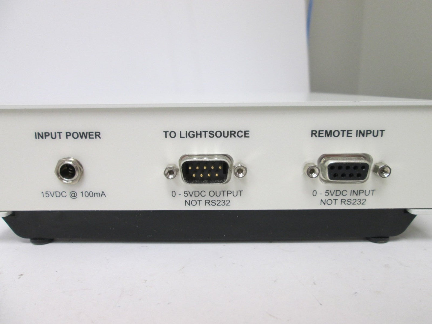 Used Fostec 20670 Fiber Optic Light Source, Power: 15VDC DC At 100mA, 9-Pin D-Sub