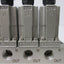 Used Bank of 6 SMC ARM1000 Manifold Regulators, With 0-150psi Gauge, 1/8" Ports