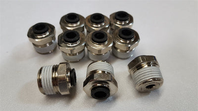 New – Open box Lot of -10- Legris 31755618 Push-in Connector 1/4" Tube x 3/8" NPT Male S.S.