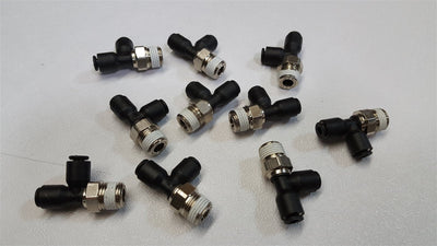 New – Open box Lot of -10- Legris 48620207 Push In Male Run Tee 1/8" Tube x 1/8" NPT