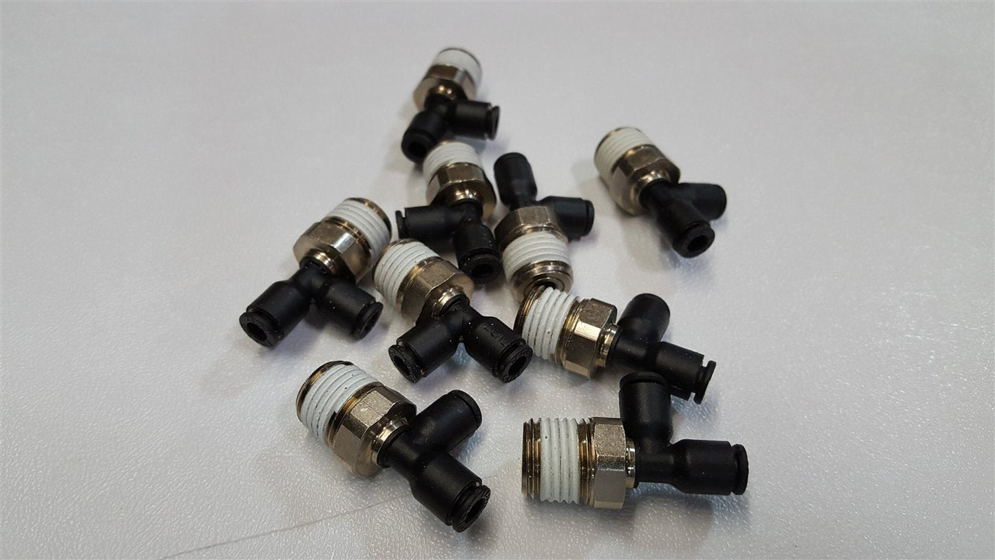 New – Open box Lot of -9- Legris 48620280 Push In Connector 5/32" Tube x 1/4" NPT Male Run Tee