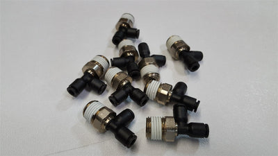 New – Open box Lot of -9- Legris 48620280 Push In Connector 5/32" Tube x 1/4" NPT Male Run Tee