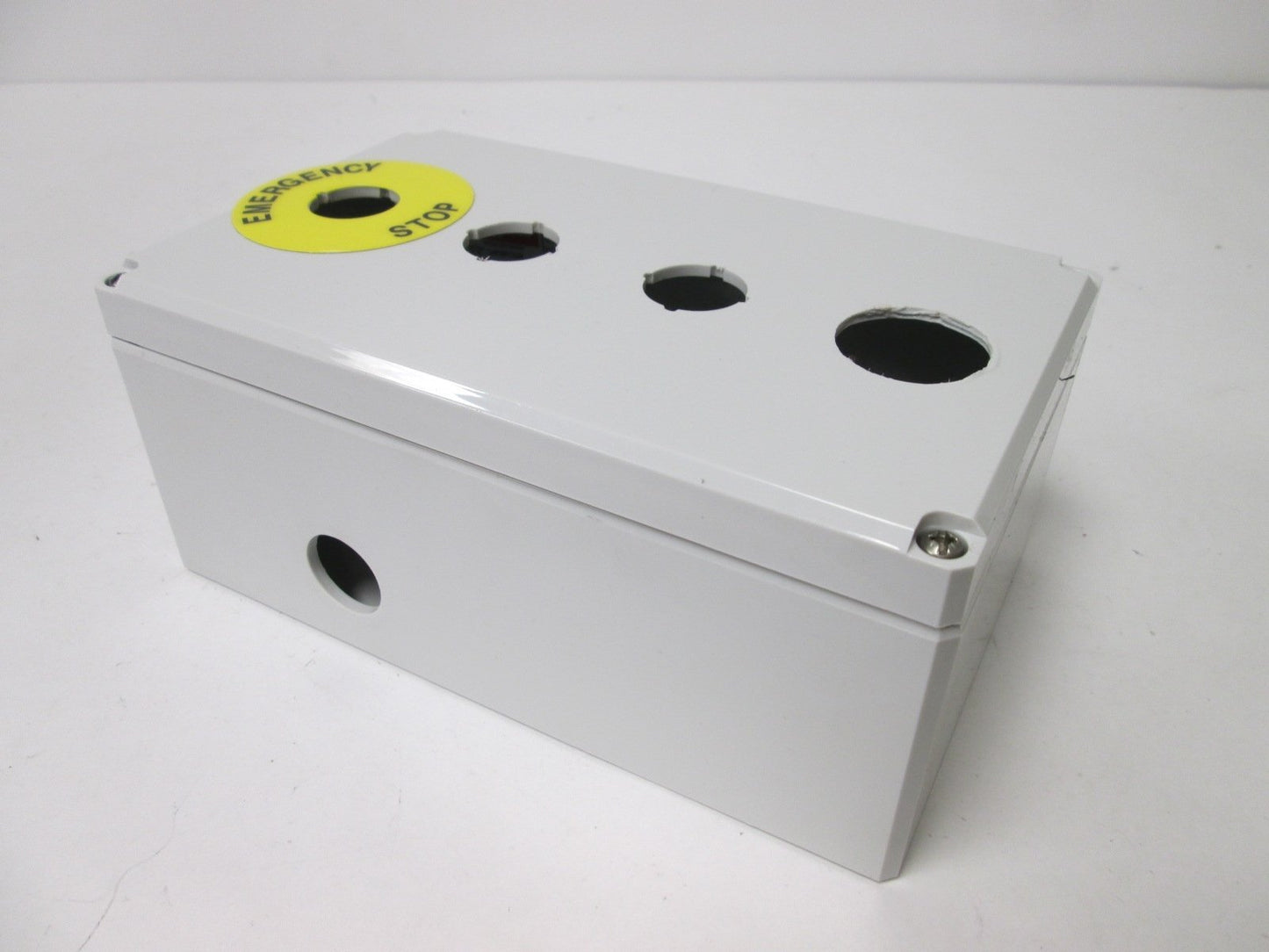 Used Hoffman Q4PBPCDM Pushbutton Enclosure, 200mm x 120mm x 87mm, *5 Holes*