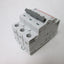 Used Cutler Hammer WMS3C06 Circuit Breaker, 3-Pole, Rating: 415VAC 6A, DIN Rail Mount