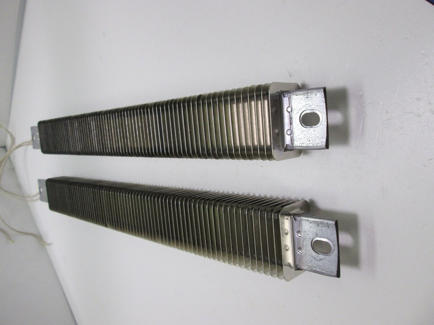 Used Lot of 2 Watlow SGA1J21AW4 Finned Strip Heaters 240VAC AC 500 Watt Rating