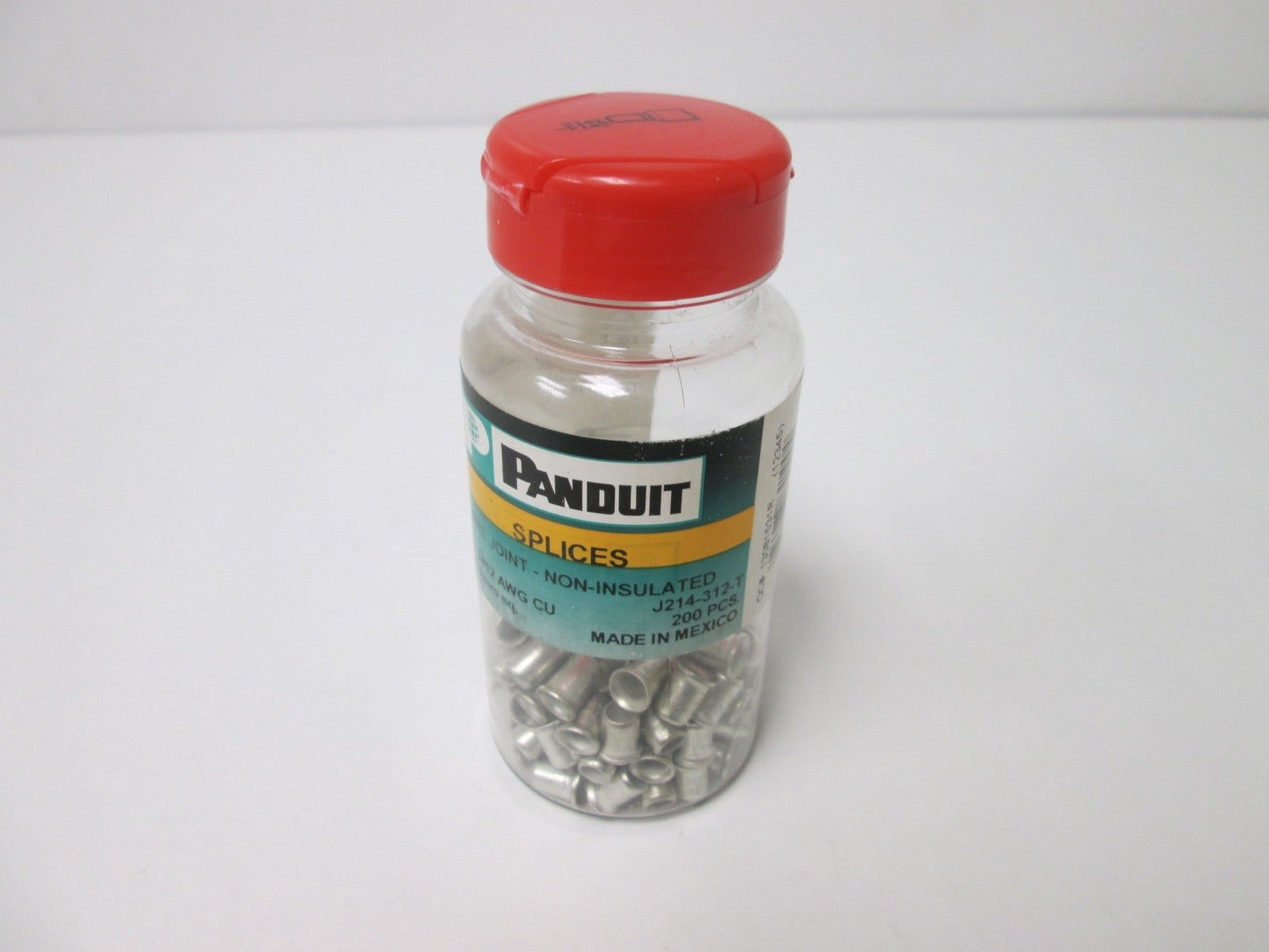 Used Lot of 100 Panduit J214-312-T Crimp Wire Joints, Wire Size: 14-12 AWG
