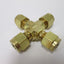 Used Lot of 9 SSP IBD4UCS Cross Compression Unions, 1/4" Tube, Material: Brass