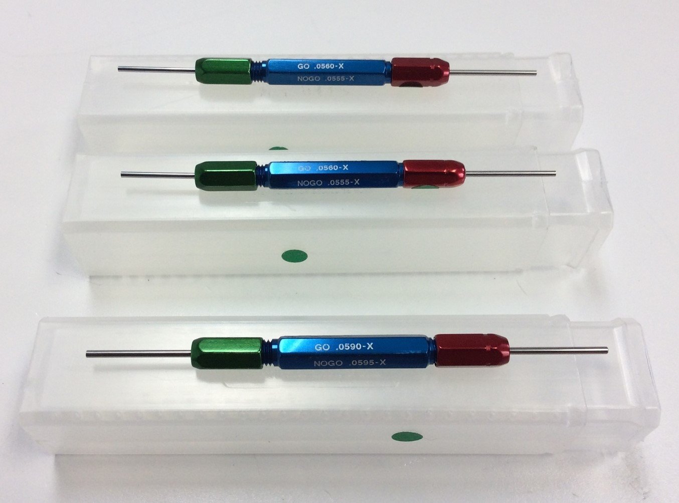 Used Lot of Westport GO 0.056 0.0590 NOGO 0.0555 0.0595 Smooth Pin Inspection Gauges