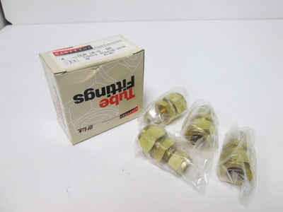 New Lot of 4 Generant DUR-10-6-BR Reducing Unions, 5/8" to 3/8" Tube Connections