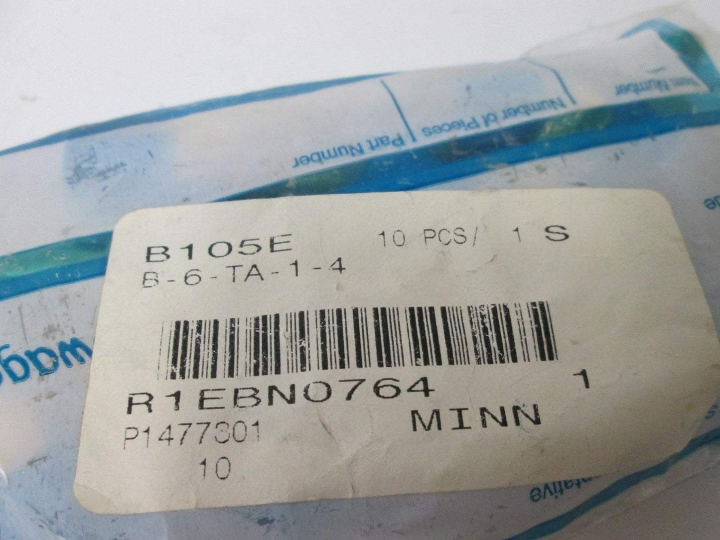 New Lot of 10 Swagelok D-6-TA-1-4 Tube Adapters, 3/8" Tube to 1/4" Male NPT