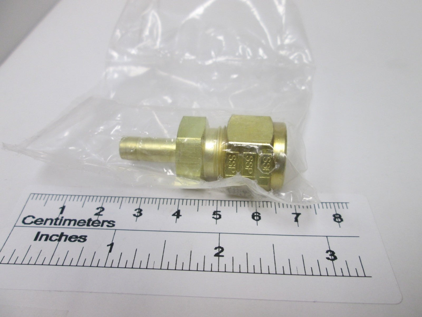 New Lot of 5 SSP Instrumentation IBD6R4 Tube Stub Adapters, Material: Brass