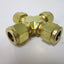 New Lot of 10 SSP IBD6UCS Cross Compression Unions, 3/8" Tube, Material: Brass