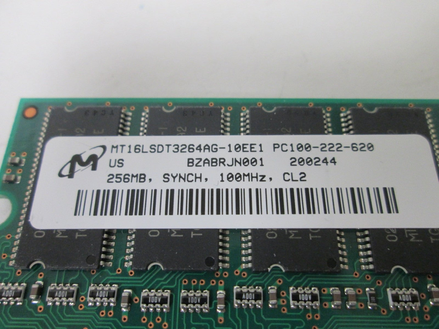 Used Crucial CT32M64S4D8E.16T Memory Module, Capacity: 256MB, Transfer Rate: 100MHz
