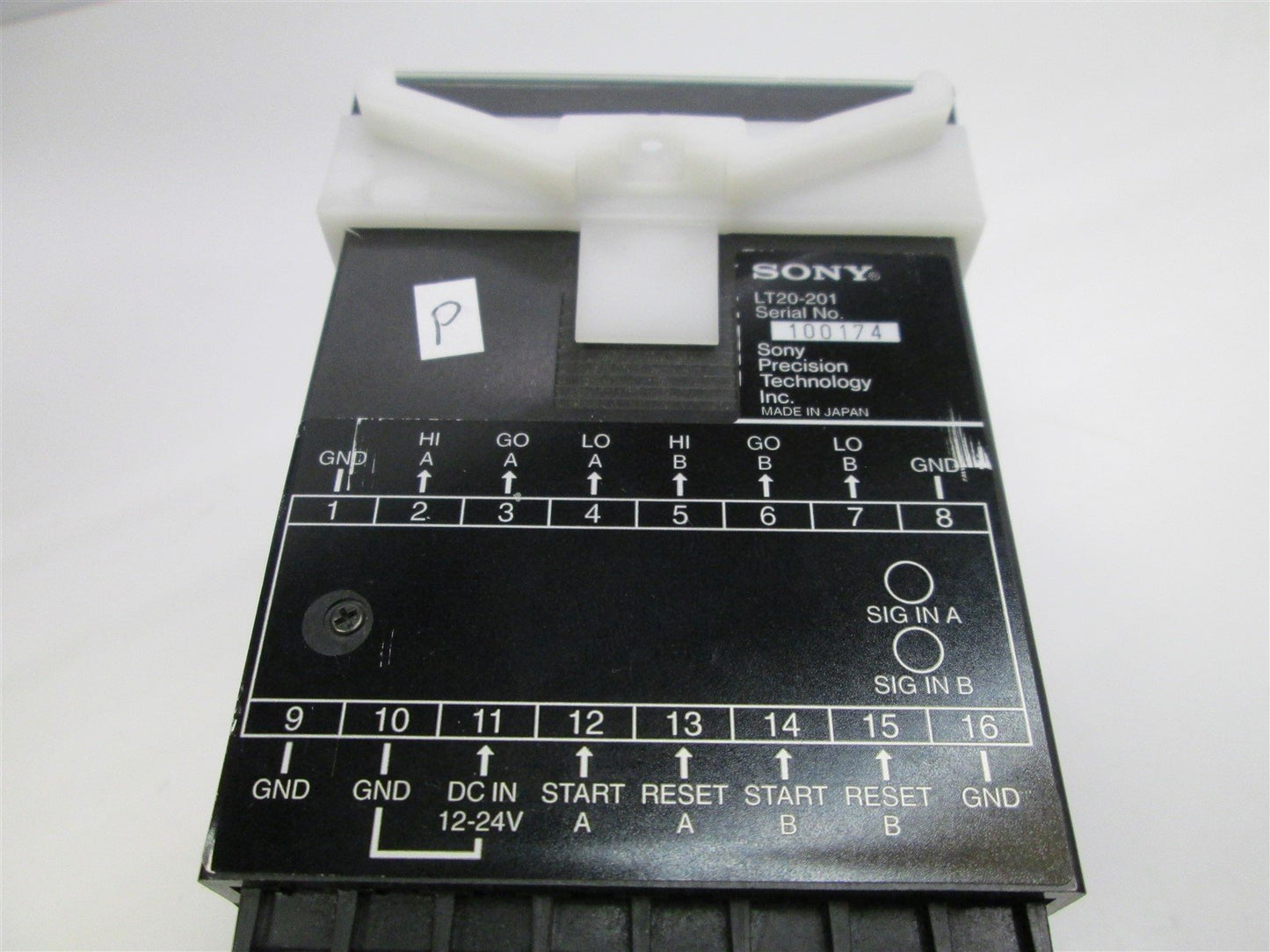 Used Sony LT20-201 Digital Gauging System Display 2-Axis 12-24VDC DIN Standard