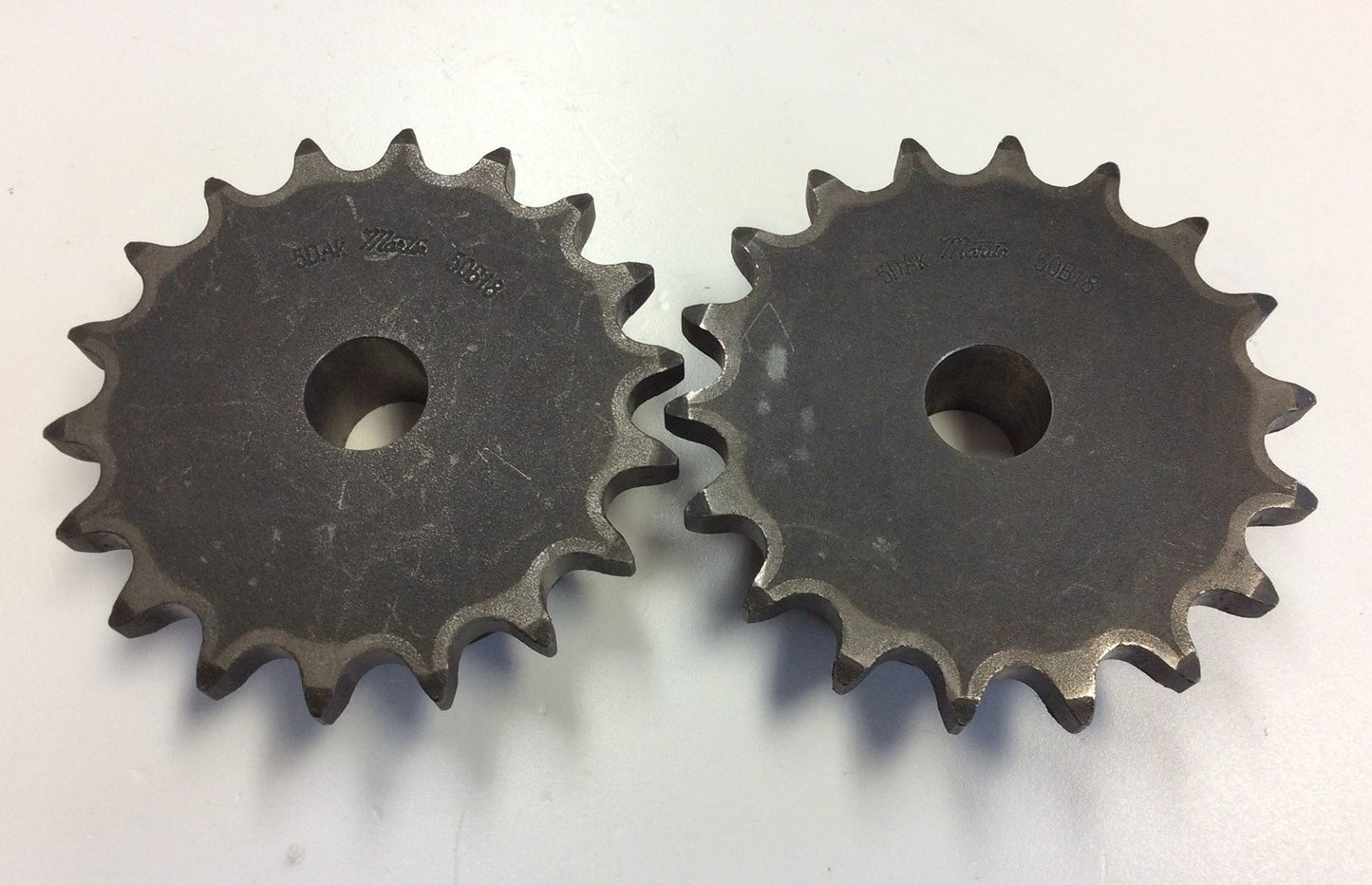 Used Lot of 2 Martin 50B18 Chain Sprockets Steel 18 Teeth Bore 0.750" ID Pitch 0.625"