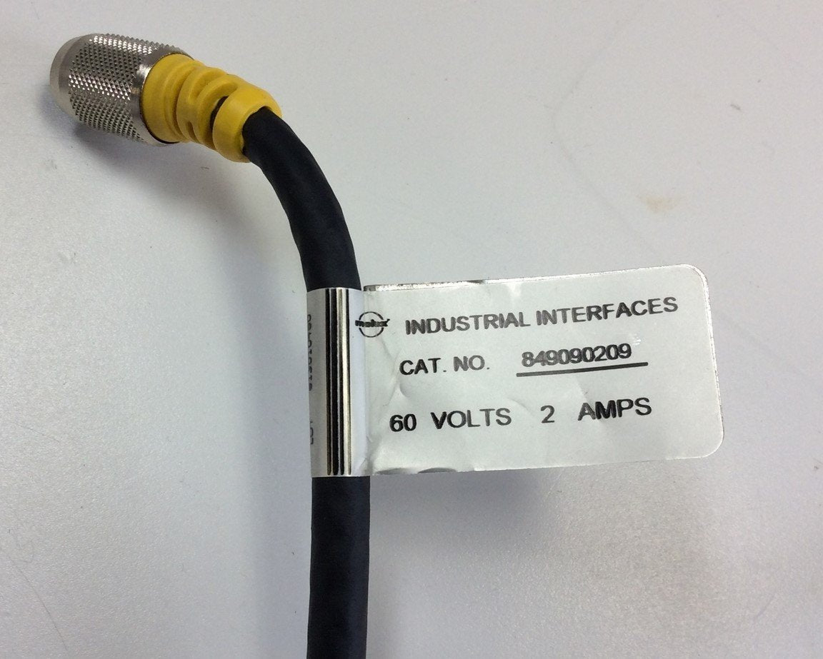 Used Industrial Interfaces 849090209 Vision System Power Cable 60 Volt 2 Amp 8 Feet