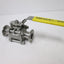 Used TopLine 1000WOG Ball Valve, Tri-Clamp, Size: 1", Material: 316 Stainless Steel