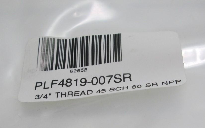 New – Open box Lot of 6 Spears 4819-007SR 3/4" NPT Female 45 Schedule 80 Reinforced SS Collars