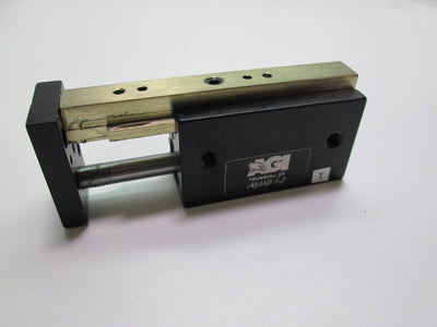 Used AGI AGMS-1-2 Mini Powered Slide Linear Actuator Air Cylinder 1" Stroke 20-120PSI