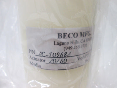 New New Beco AC-109682 Pneumatic Cylinder, Chemical Resistant PVC, 10" Stroke