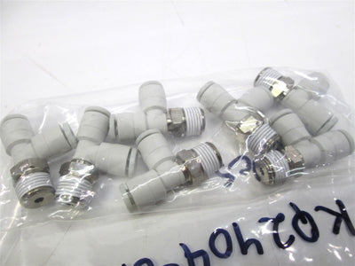 New – Open box Lot of 7 New SMC KQ2Y04-01S Pneumatic Male Run Tee Connector Air Fittings 4mm