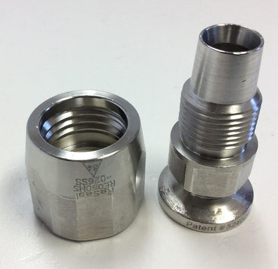 Used ReSeal RE050S-TC Sanitary Stainless Steel Coupling 0.50" ID Tubing Fitting