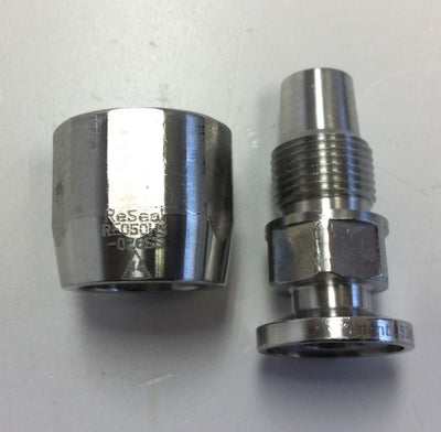 Used ReSeal RE050S-TC Sanitary Stainless Steel Coupling 0.50" ID Tubing Fitting