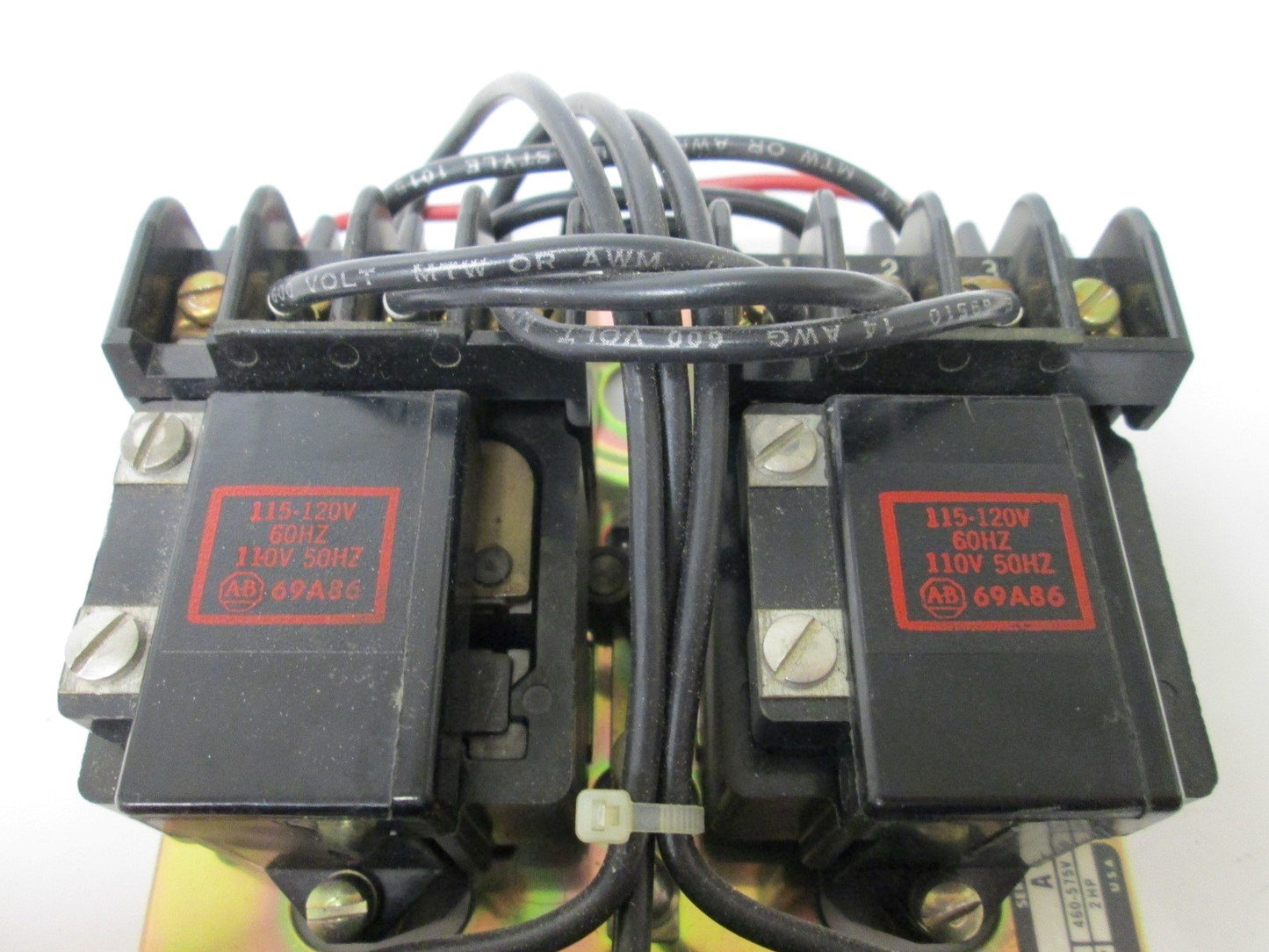 Used Allen Bradley 505-TOD Reversing Motor Starter Contactor, 120VAC Coil, 3-Pole