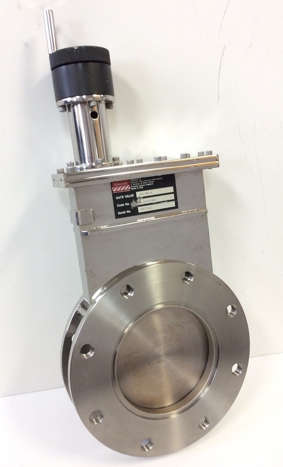 Used Edwards High Vacuum International GVA 060 M Manual Gate Valve 11.00" OD 6.00" ID