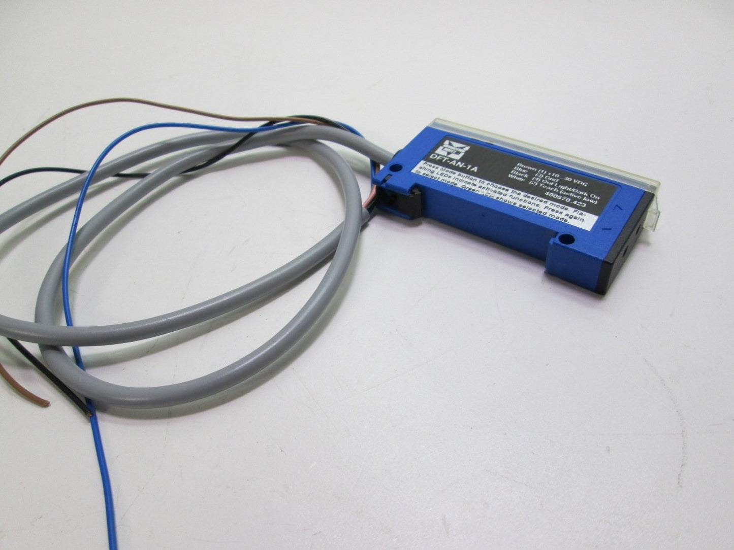 Used Automation Direct DFT-AN-1A Fiber Amplifier10-30VDC DC, 1 Channel NPN, DIN Mount