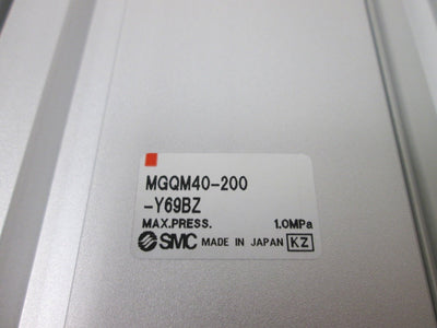 New SMC MGQM40-200-Y69BZ Guided Cylinder, Stroke: 200mm, Bore: 40mm, 1.0MPa