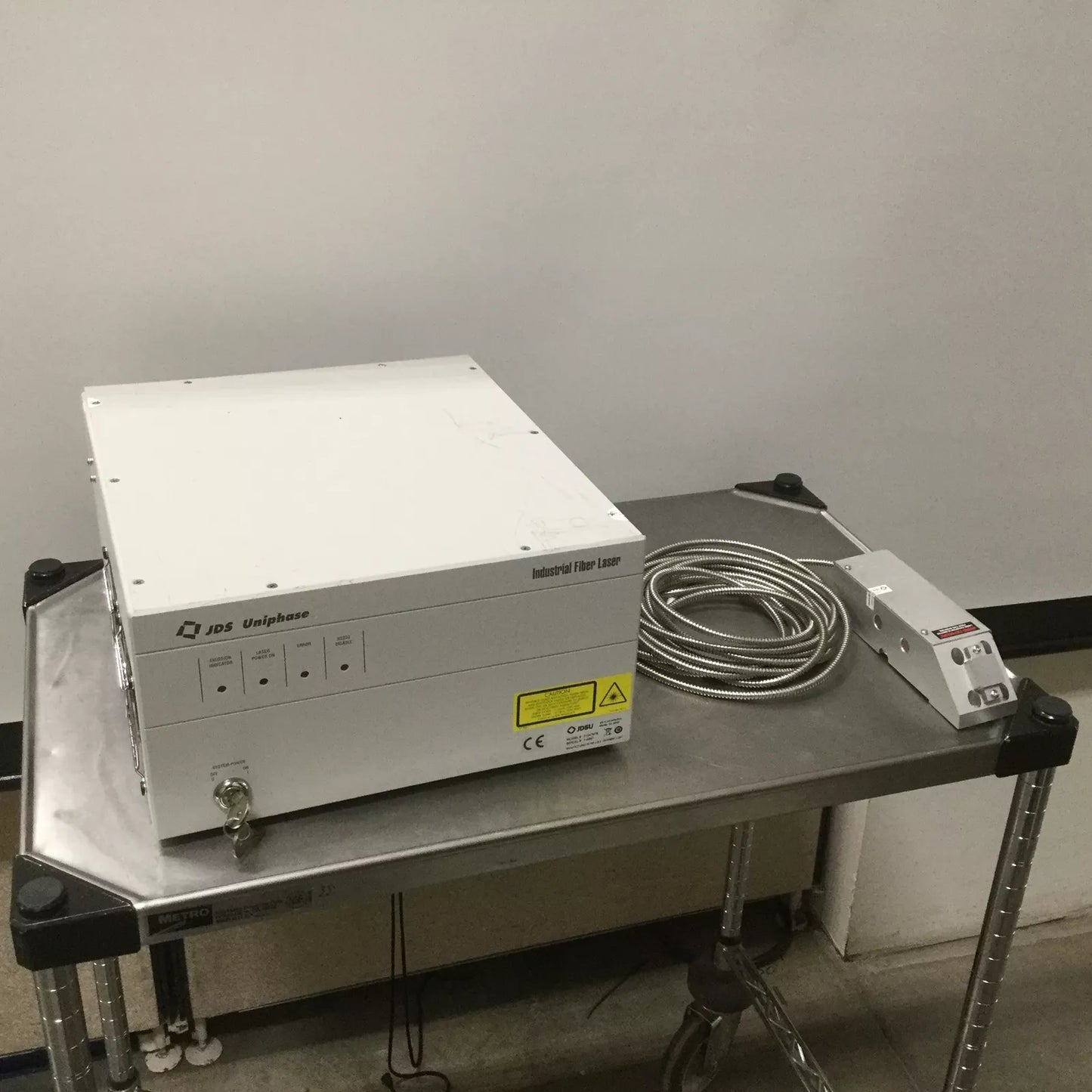 Used JDSU 21047476 IFM15 Fiber Optic Diode Laser System 1110nm 15W 7.3mm Beam 120VAC