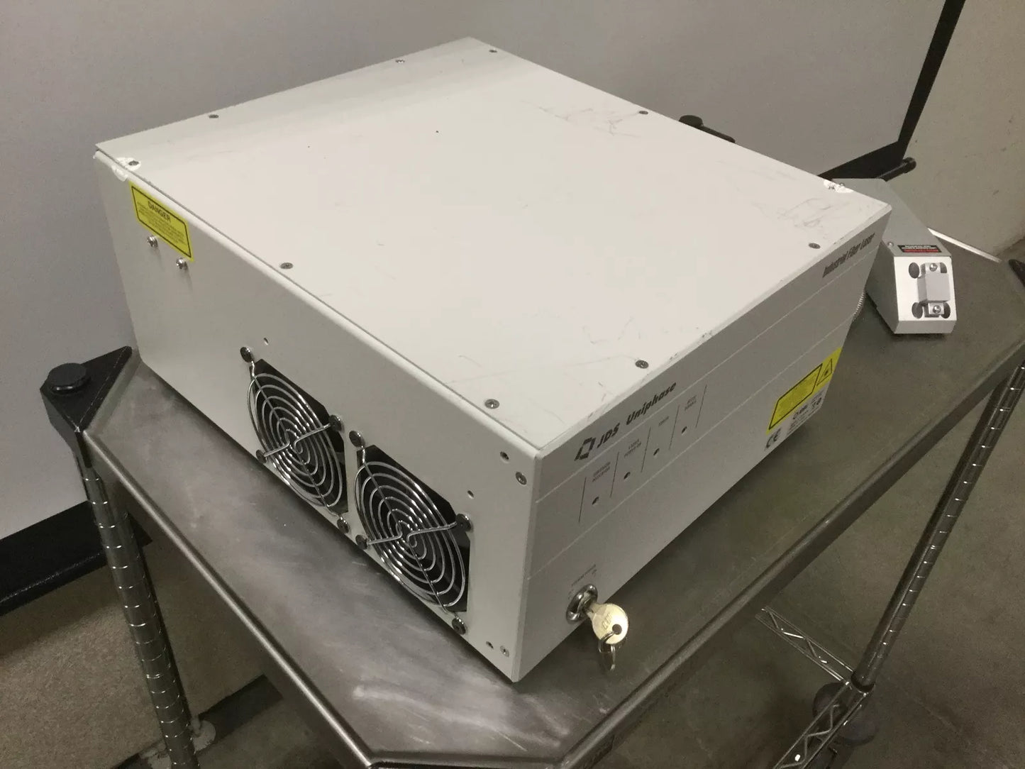 Used JDSU 21047476 IFM15 Fiber Optic Diode Laser System 1110nm 15W 7.3mm Beam 120VAC