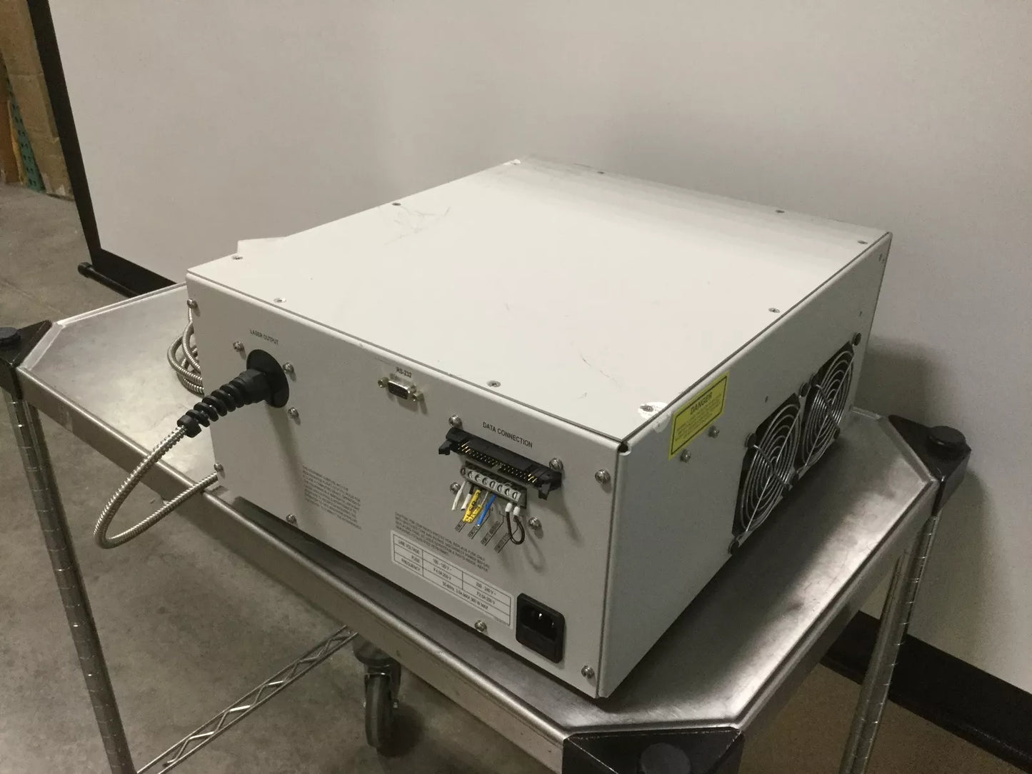Used JDSU 21047476 IFM15 Fiber Optic Diode Laser System 1110nm 15W 7.3mm Beam 120VAC